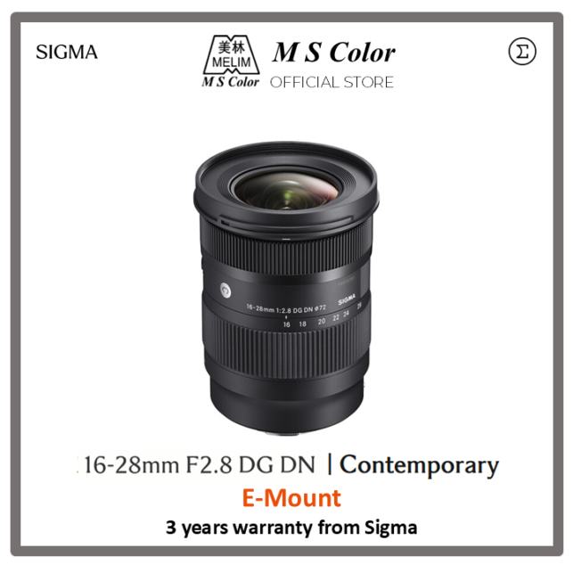 [READY STOCK | 3 YEARS WARRANTY] Sigma 16-28mm f/2.8 DG DN Contemporary Lens Sony E-Mount