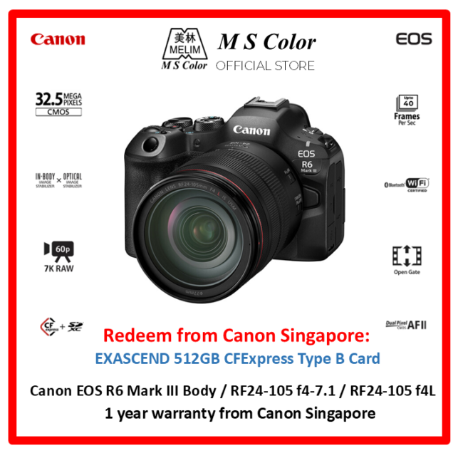 [NEW LAUNCH | 1 YEAR WARRANTY] Canon EOS R6 Mark III Full Frame Mirrorless Camera