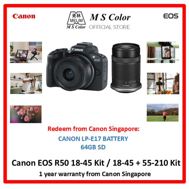[READY STOCK | 1 YEAR WARRANTY] Canon EOS R50 Mirrorless Camera