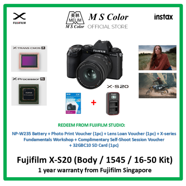 [READY STOCK | 1 YEAR WARRANTY] Fujifilm X-S20 Mirrorless Camera
