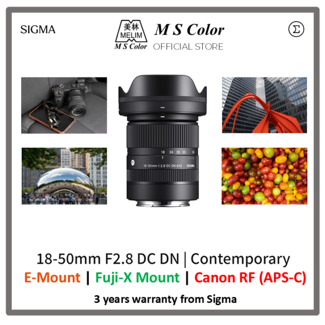 [READY STOCK | 3 YEARS WARRANTY] Sigma 18-50mm f/2.8 DC DN Contemporary Lens