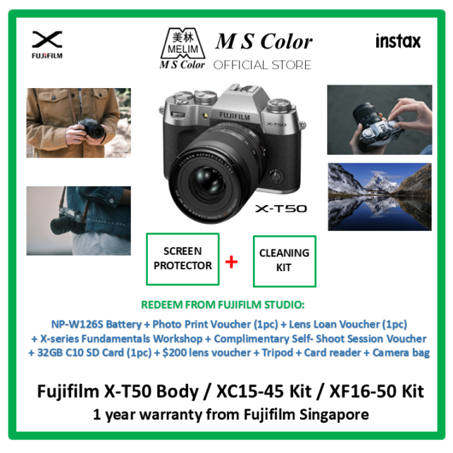 [READY STOCK] Fujifilm X-T50 Mirrorless Camera Body | 40.2MP APS-C X-Trans CMOS 5 HR | X-Processor 5 | Film Simulation Dial | Native ISO: 125-12800 | 4K 60p, 6.2K 30p 4:2:2 10-Bit Video