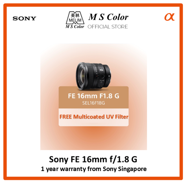 [READY STOCK | 1 YEAR WARRANTY] Sony FE 16mm F1.8 G Lens