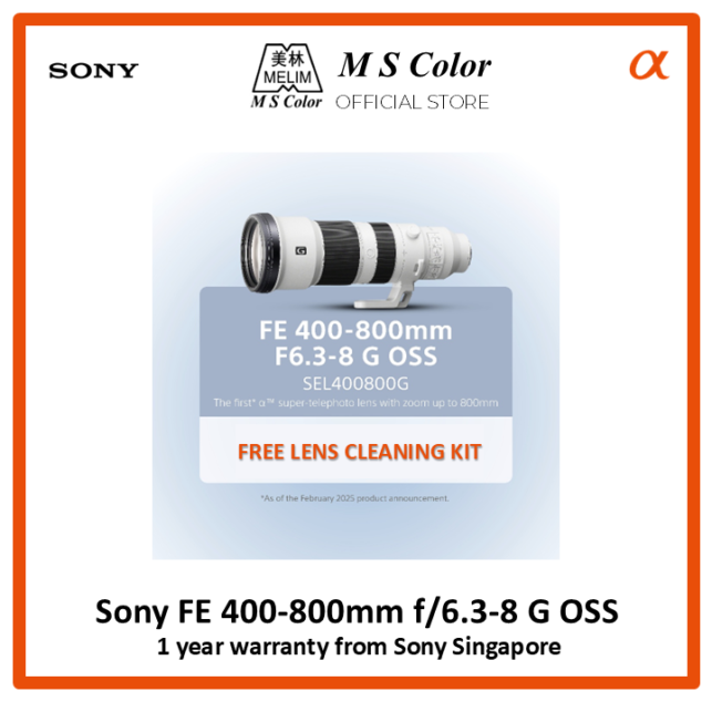 [READY STOCK | 1 YEAR WARRANTY] Sony FE 400-800 F6.3-6 G OSS Lens