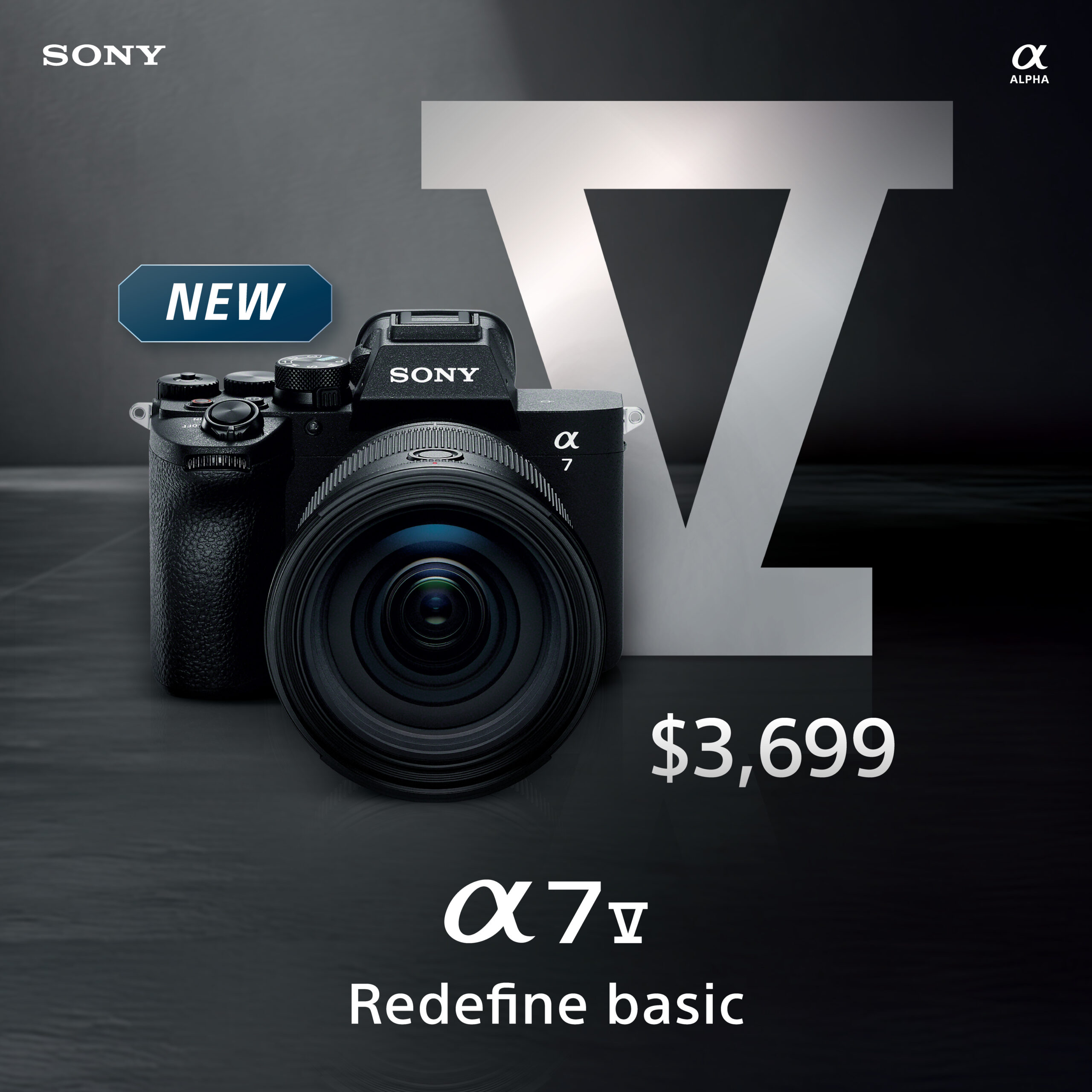 [PRE-ORDER] Sony Alpha 7 V | 33.0 MP resolution, blackout-free 30 fps speed and AI-based recognition AF