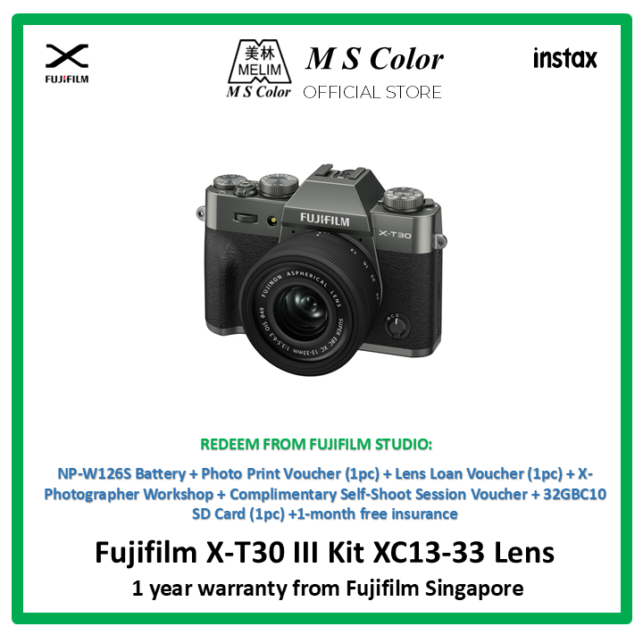 [BUNDLE | READY STOCK + FREE GIFTS] Fujifilm XT30 III XT30 Mark 3 Mirrorless Camera Kit XC13-33 Lens Bundle